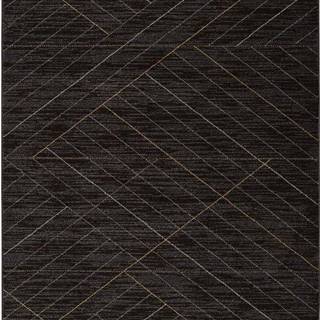 Černý koberec Universal Dark, 80 x 150 cm
