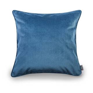 Modrý povlak na polštář se sametovým povrchem WeLoveBeds Jeans, 50 x 50 cm