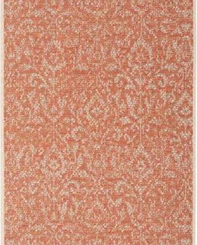 Oranžovo-béžový venkovní koberec NORTHRUGS Hatta, 70 x 200 cm