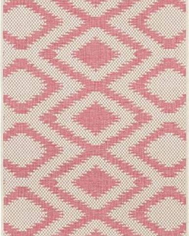 Červeno-krémový venkovní koberec Bougari Isle, 70 x 200 cm