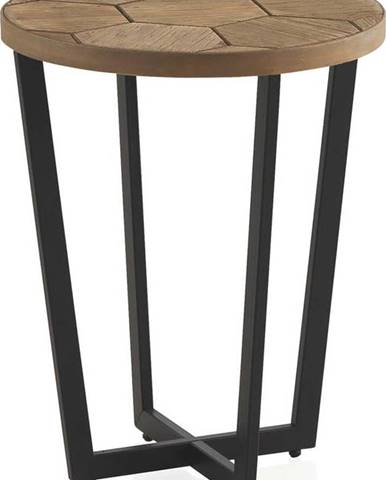 Odkládací stolek s černou železnou konstrukcí Geese Honeycomb, ⌀ 44 cm