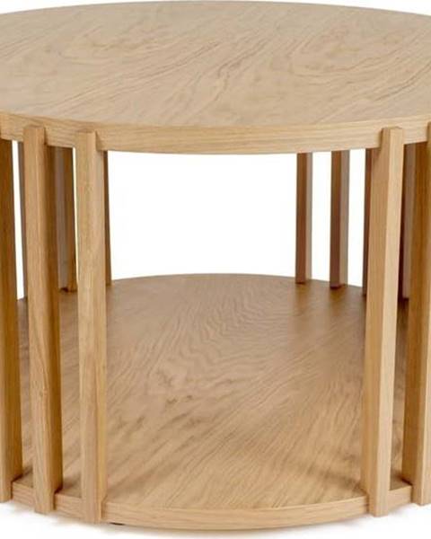 Woodman Konferenční stolek z dubového dřeva Woodman Drum, ø 83 cm