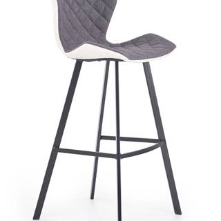 Halmar Barová židle H-83, bílá/šedá/černá