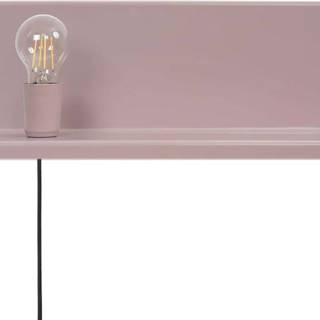 Růžové nástěnné svítidlo s poličkou Homemania Decor Shelfie2