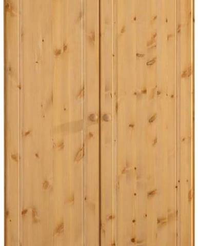 Dvoudveřová šatní skříň z masivního borovicového dřeva Støraa Amanda