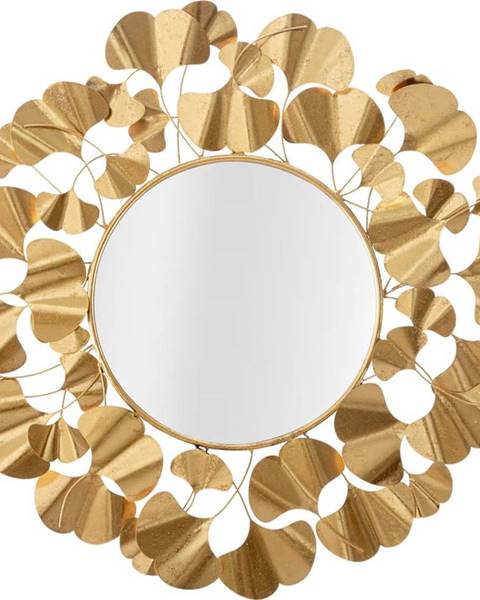 Mauro Ferretti Nástěnné zrcadlo ve zlaté barvě Mauro Ferretti Leaf Gold, ø 81 cm