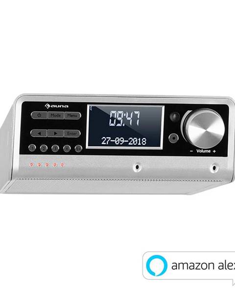 Auna Auna Intelligence DAB+, kuchyňské rádio, hlasové ovládání Alexa, Spotify, bluetooth, stříbrné