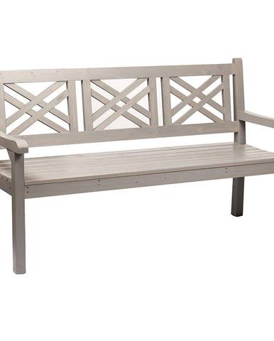 Tempo Kondela Dřevěná zahradní lavička Fabla, 150 cm šedá