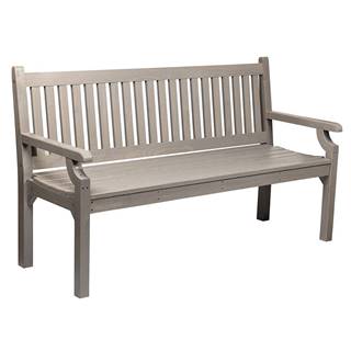 Tempo Kondela Dřevěná zahradní lavička Kolna, 124 cm šedá