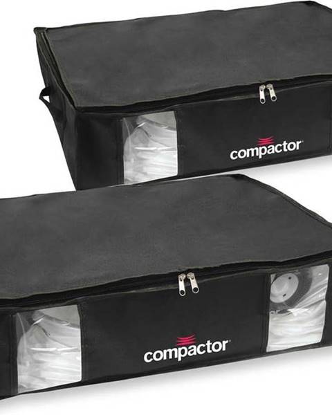 Compactor Sada 2 černých úložných boxů s vakuovým obalem Compactor Large Underbed Vacuum Bag