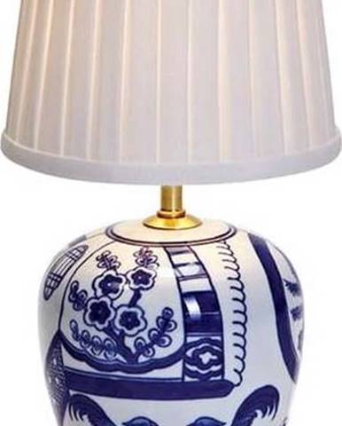 Modro-bílá stolní lampa Markslöjd Goteborg, výška 33 cm