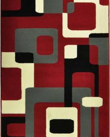 Červený běhoun Hanse Home Hamla Retro, 80 x 150 cm