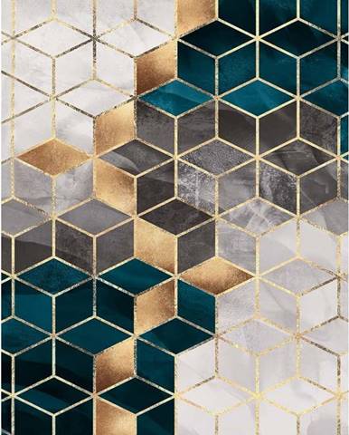 Tyrkysový koberec Rizzoli Optic, 80 x 140 cm