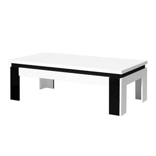 Konferenční stolek 125 cm, bílá / černá