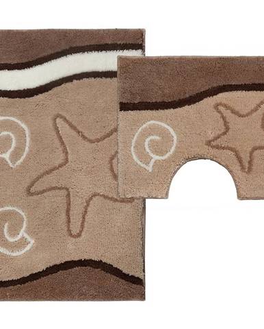 Sada koberečků Ocean cappuccino 85x55cm a 55x45cm