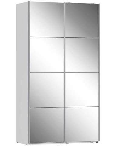 Skříň Olivia 120cm Bílá/Zrcadlo