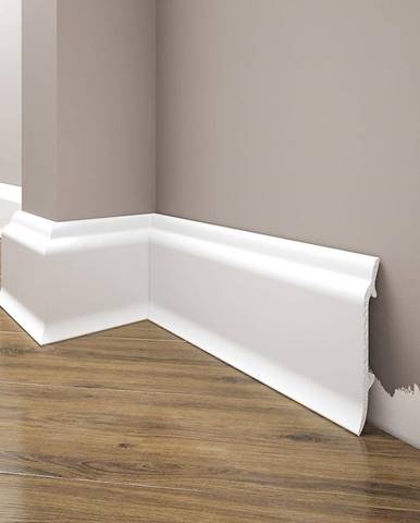 Podlahová lišta Elegance LPC-16-101 bílá mat