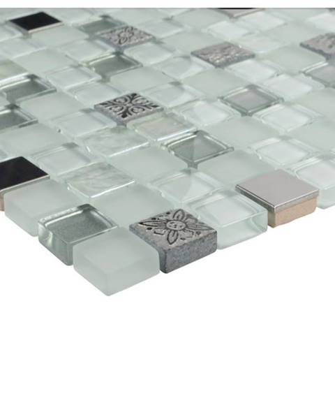 EURO STONE Mozaika glas weiss mix/relief/ 78868 30x30x0,8