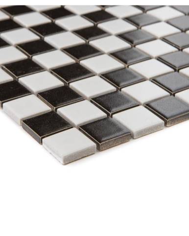Mozaika schwarz weiss 65523 30,2x30,2x0,4