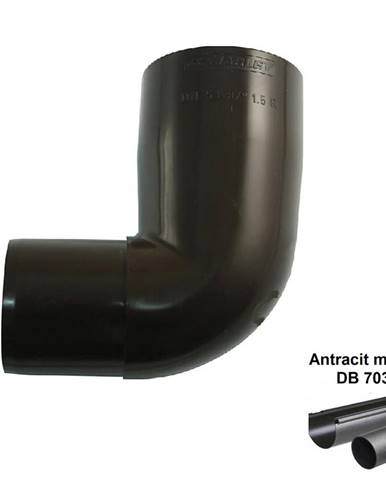 Koleno svodu antracit-metalic 75 mm/45