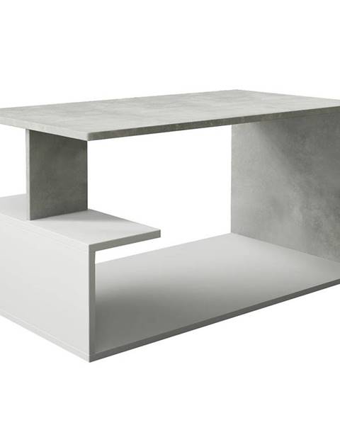 BAUMAX Konferenční stolek Dante Beton/Bílý