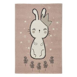 Dětský Koberec Bunny 1, 80/150cm, Růžová