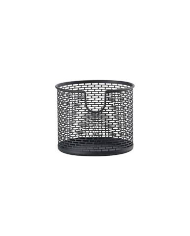 Černý kovový úložný košík Zone Inu, ø 10 cm