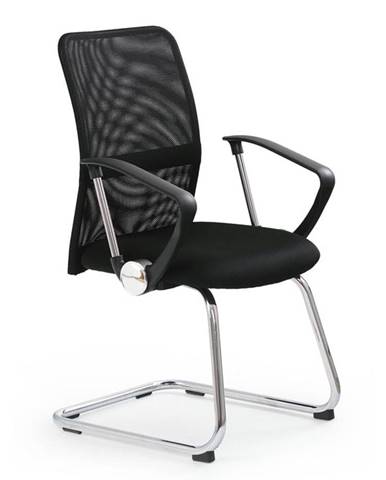 Halmar Konferenční síťovaná židle Vire Skid, černá