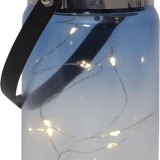 Venkovní solární lucerna Star Trading Tint Lantern Blue, výška 15 cm