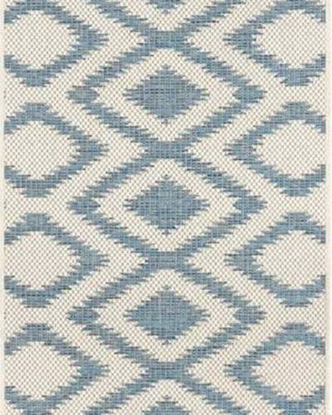 Bougari Modro-krémový venkovní koberec NORTHRUGS Isle, 70 x 200 cm