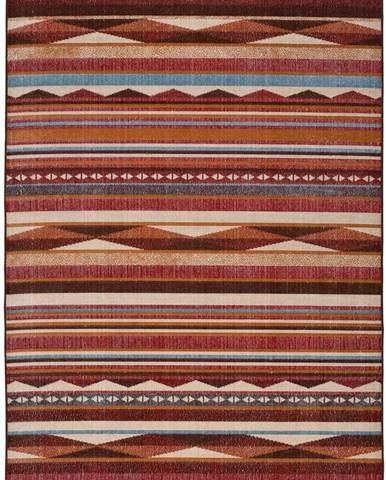Červený koberec Universal Caucas Stripes, 80 x 150 cm
