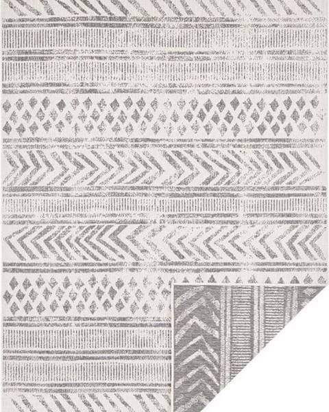 Bougari Šedo-krémový venkovní koberec NORTHRUGS Biri, 80 x 150 cm