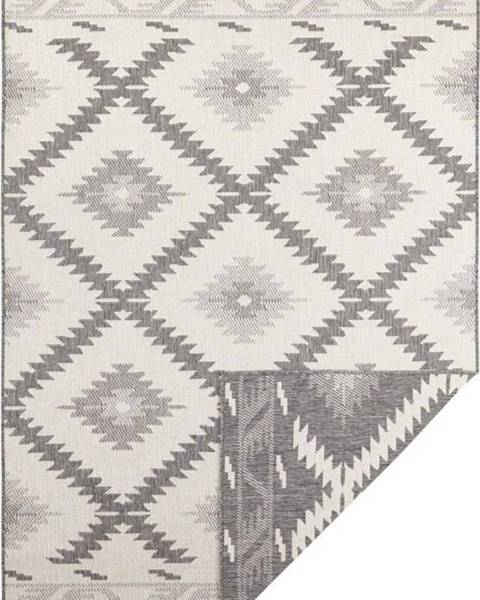 Bougari Šedo-krémový venkovní koberec NORTHRUGS Malibu, 170 x 120 cm