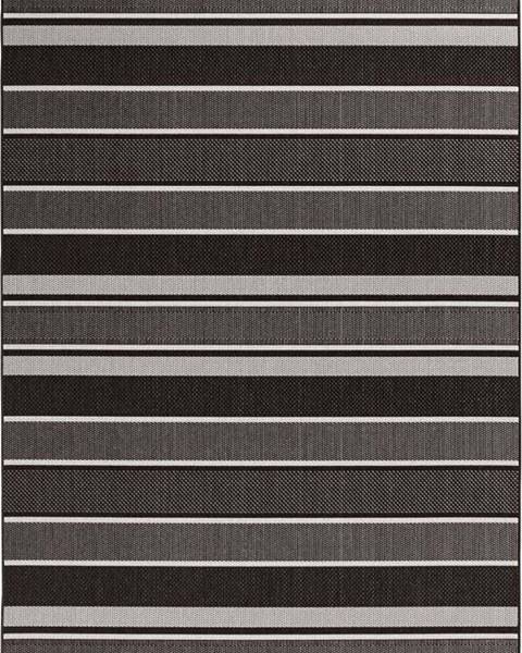 Bougari Černý venkovní koberec NORTHRUGS Strap, 120 x 170 cm