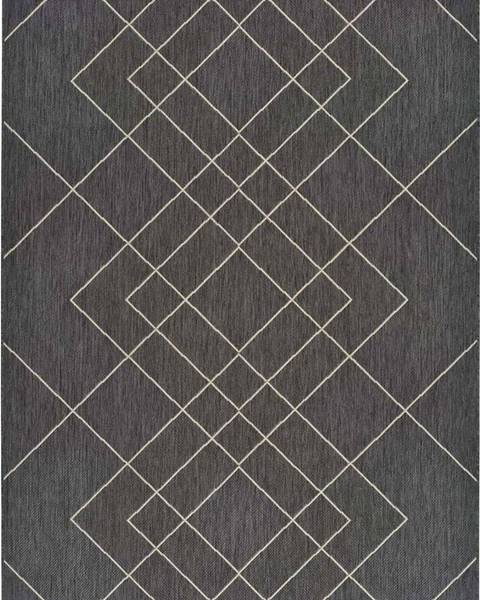 Universal Šedý venkovní koberec Universal Hibis, 135 x 190 cm
