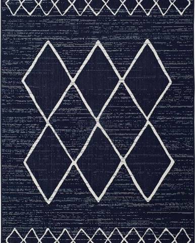 Tmavě modrý venkovní koberec Universal Elba, 80 x 150 cm