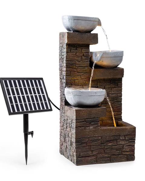 Blumfeldt Blumfeldt Fez, solární fontána, LED, 34 × 76 × 36 cm (Š × V × H), polyresin
