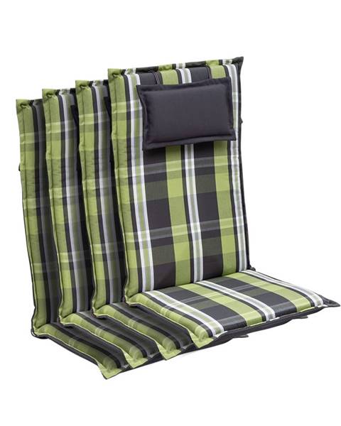 Blumfeldt Donau, polstry, polstry na židli, vysoké opěradlo, zahradní židle, polyester 50 x 120 x 6 cm