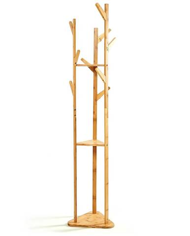 Blumfeldt Věšák, trojúhelníkový tvar, 3 přihrádky, 32,5x166cm, 100% bambus