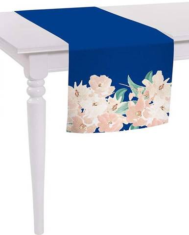 Modro-růžový běhoun na stůl Mike & Co. NEW YORK Honey Blossom, 140 x 40 cm