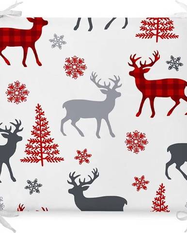 Vánoční podsedák s příměsí bavlny Minimalist Cushion Covers Holly Night, 42 x 42 cm