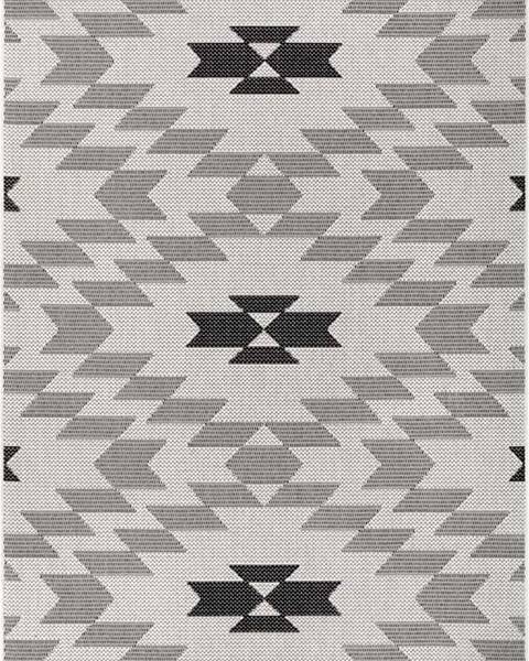 Ragami Černo-bílý venkovní koberec Ragami Geo, 80 x 150 cm
