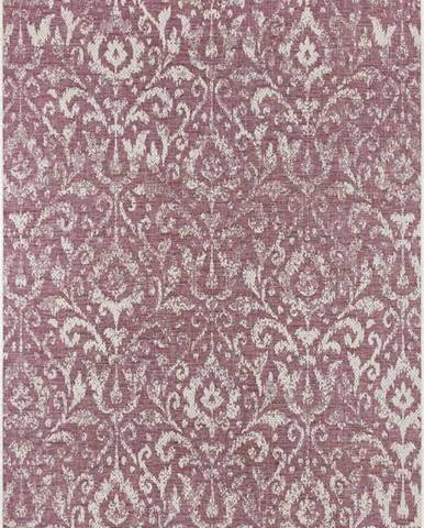Fialovo-béžový venkovní koberec Bougari Hatta, 70 x 140 cm