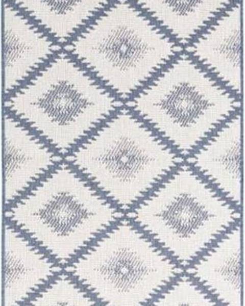 Bougari Modro-krémový venkovní koberec NORTHRUGS Malibu, 80 x 250 cm