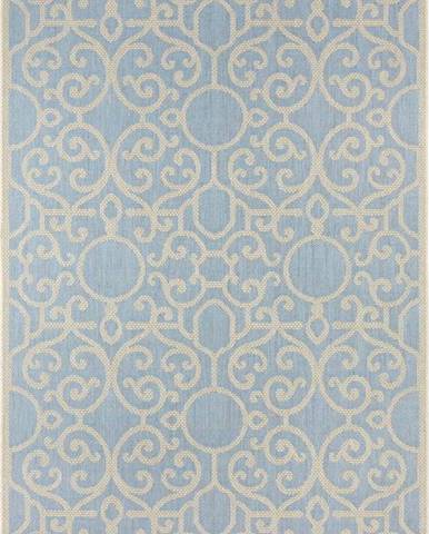 Modro-béžový venkovní koberec NORTHRUGS Nebo, 140 x 200 cm
