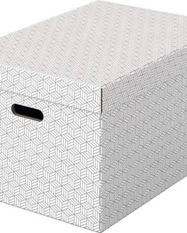 Sada 3 bílých úložných boxů Esselte Home, 35,5 x 51 cm