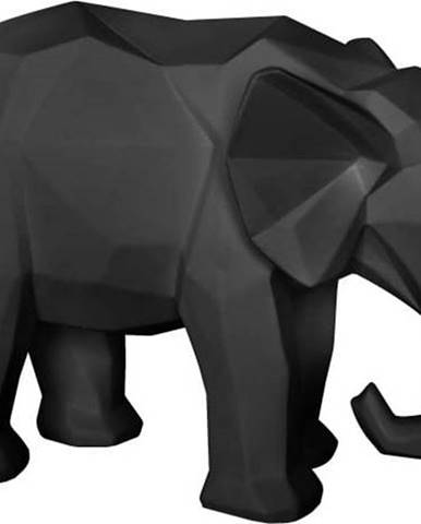 Matně černá soška PT LIVING Origami Elephant