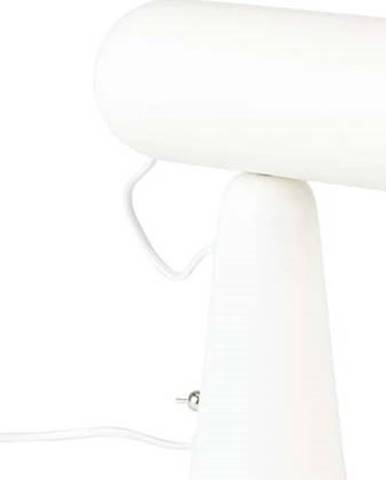 Bílá stolní lampa White Label Vesper