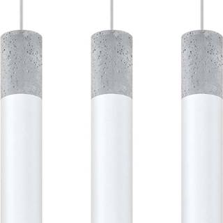 Bílo-šedé závěsné svítidlo Nice Lamps Edo, délka 40 cm