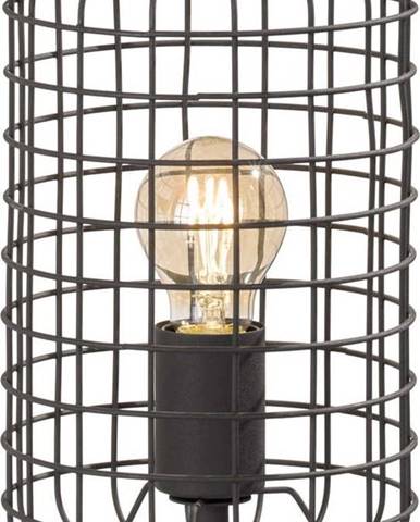 Černá stolní lampa Fischer & Honsel Justin, výška 25 cm